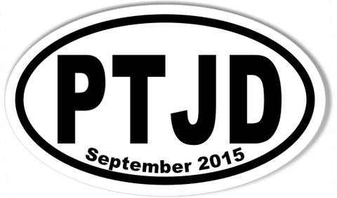 PTJD Custom Oval Bumper Stickers