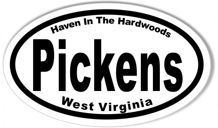 Pickens Haven in the Hardwoods West Virginia Oval Bumper Stickers