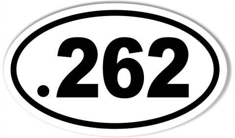 .262 Oval Bumper Sticker