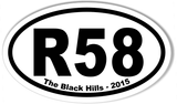 R58 The Black Hills - 2015 Oval Stickers