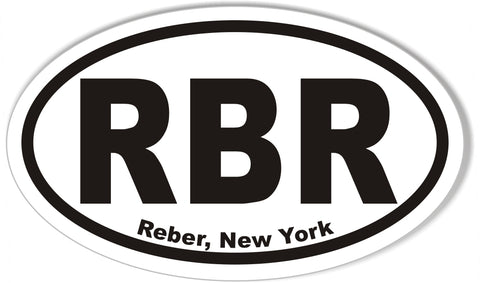 RBR Reber, New York Oval Bumper Stickers