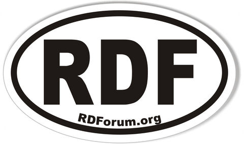 RDF RDForum.org Oval Bumper Stickers