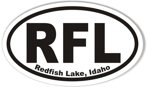 RFL Redfish Lake, Idaho Oval Bumper Stickers