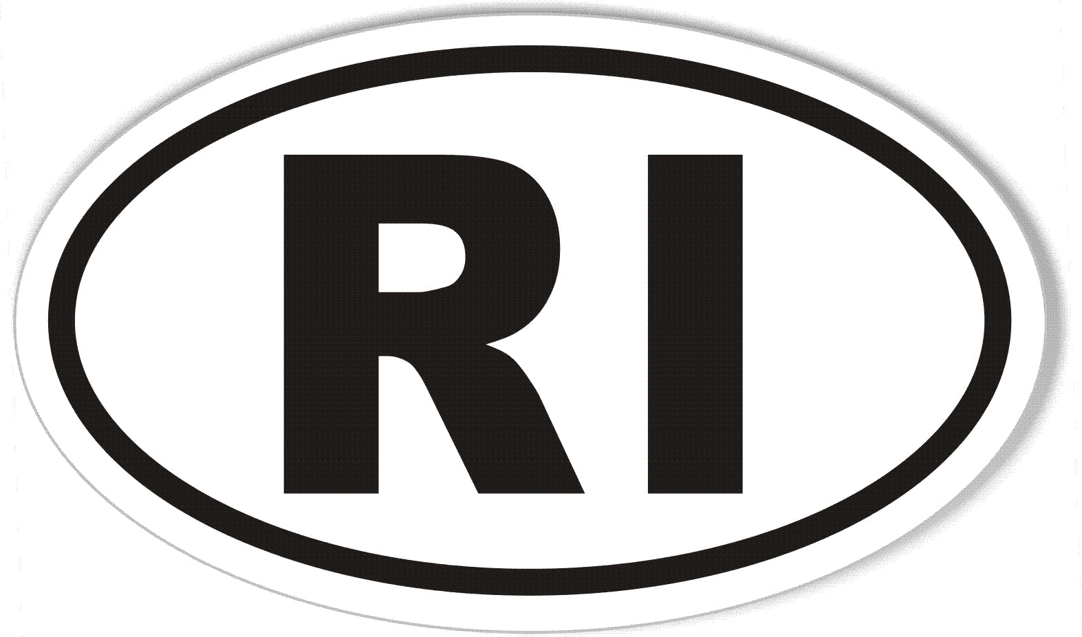 RI Rhode Island Oval Bumper Sticker – StickerCafe.com