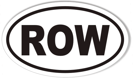 ROW Euro Oval Sticker