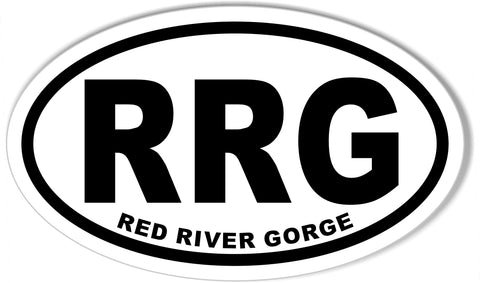 RRG RED RIVER GORGE Oval Bumper Stickers