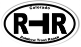 RTR Rainbow Trout Ranch Colorado Custom Oval Bumper Stickers