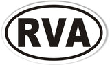 RVA Richmond Virginia Oval Bumper Stickers