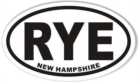 RYE NEW HAMPSHIRE Oval Bumper Stickers
