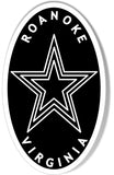 The Roanoke Star Oval Bumper Sticker