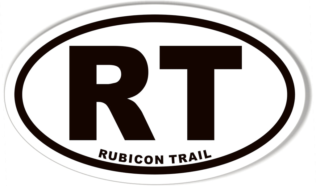 RT RUBICON TRAIL Oval Bumper Sticker – StickerCafe.com