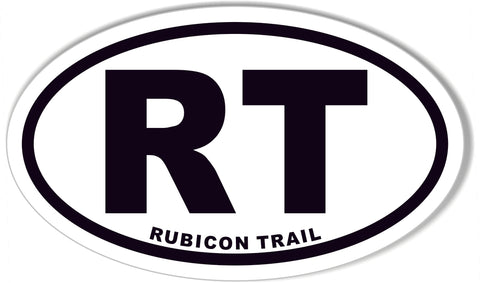 RT RUBICON TRAIL Oval Bumper Sticker
