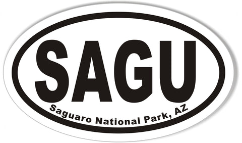 SAGU Saguaro National Park, AZ Oval Bumper Stickers