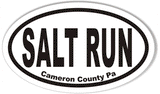 SALT RUN Cameron County Pa 3x5" Custom Oval Bumper Stickers