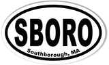 SBORO Southborough, MA Oval Bumper Stickers