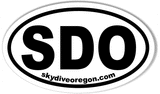 SDO skydiveoregon.com 3x5 Custom Oval Bumper Stickers