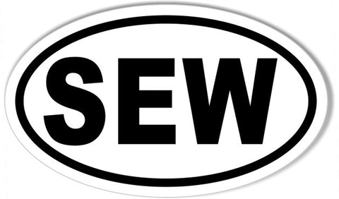 SEW Oval Bumper Stickers