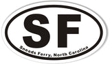 SF Sneads Ferry, North Carolina Oval Bumper Stickers