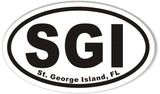 SGI St. George Island, FL Oval Bumper Stickers