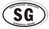 SG Spruce Goose Custom Euro Oval Bumper Stickers