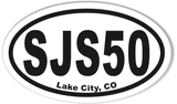 SJS50 Lake City, CO Oval Bumper Stickers
