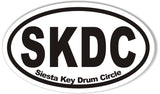 SKDC Siesta Key Drum Circle Oval Bumper Stickers