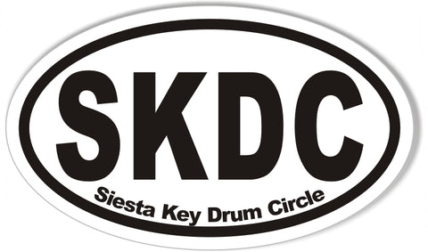 SKDC Siesta Key Drum Circle Oval Bumper Stickers
