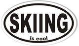 SKIING is cool Custom Oval Bumper Stickers