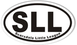 SLL Scarsdale Little League Custom Oval Bumper Stickers
