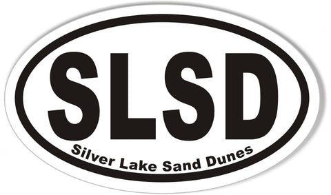 SLSD Silver Lake Sand Dunes Oval Stickers 3x5"