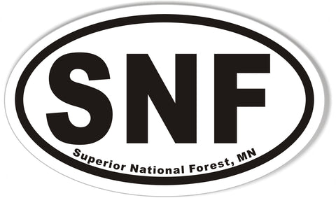 SNF Superior National Forest, MN Oval Sticker