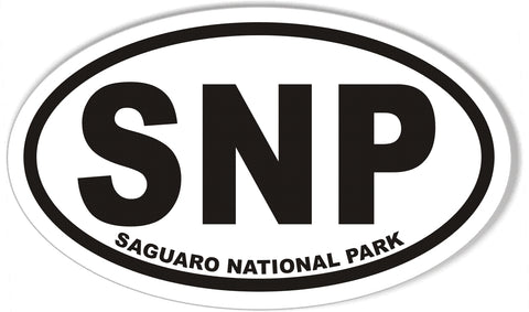 SNP SAGUARO NATIONAL PARK Oval Bumper Sticker