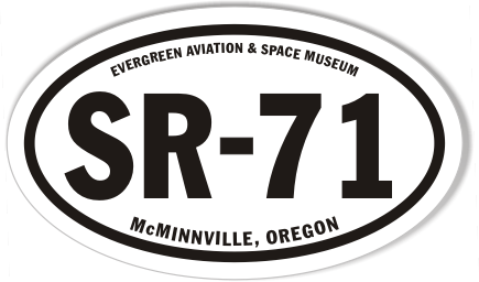 SR-71 Custom Euro Oval Bumper Stickers