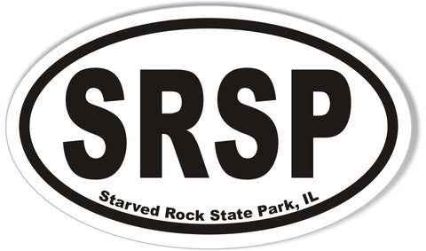 SRSP Starved Rock State Park, IL Oval Bumper Sticker