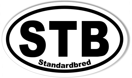 STB Standardbred Euro Oval Stickers