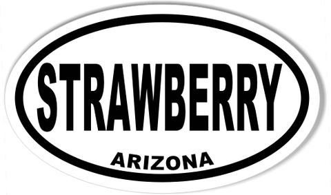 STRAWBERRY ARIZONA Custom Oval Bumper Stickers