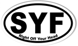 SYF 3x5 Inch Custom Oval Bumper Stickers
