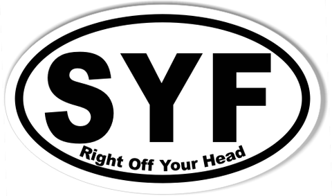 SYF 3x5 Inch Custom Oval Bumper Stickers