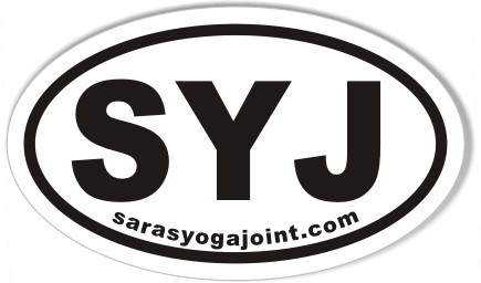 SYJ sarasyogajoint.com Custom Euro Oval Bumper Stickers