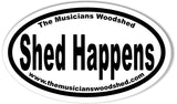 Shed Happens Custom Euro Oval Stickers