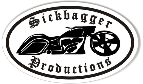 Sickbagger Productions Custom Oval Bumper Stickers