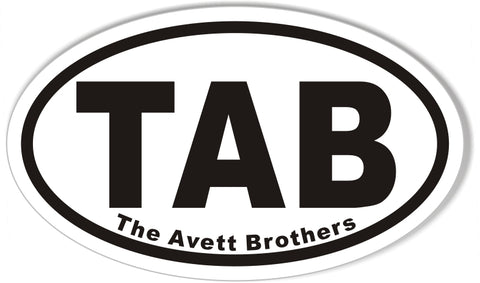 TAB Custom Oval Bumper Stickers