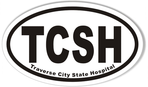 Traverse City State Hospital Oval Bumper Stickers