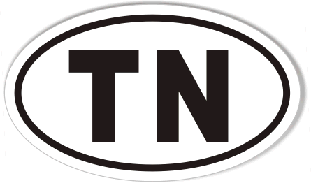 TN Tennessee Oval Sticker
