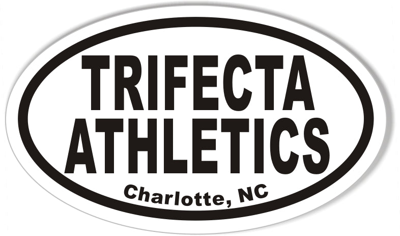 TRIFECTA ATHLETICS Oval Bumper Stickers – StickerCafe.com