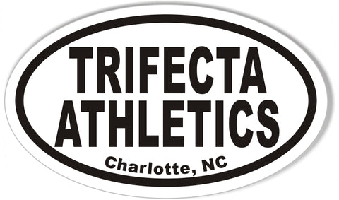 TRIFECTA ATHLETICS Oval Bumper Stickers