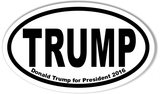 TRUMP Donald Trump for President Oval Sticker