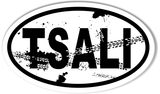 TSALI Bike Tracks Custom Oval Bumper Stickers