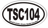 TSC104 Oval Stickers 3x5"