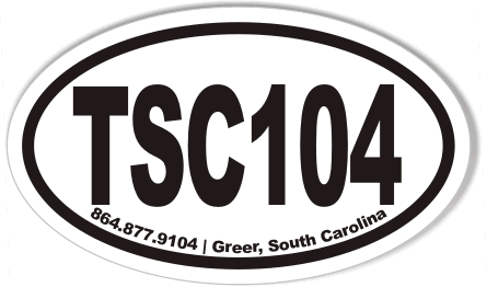 TSC104 Oval Stickers 3x5"